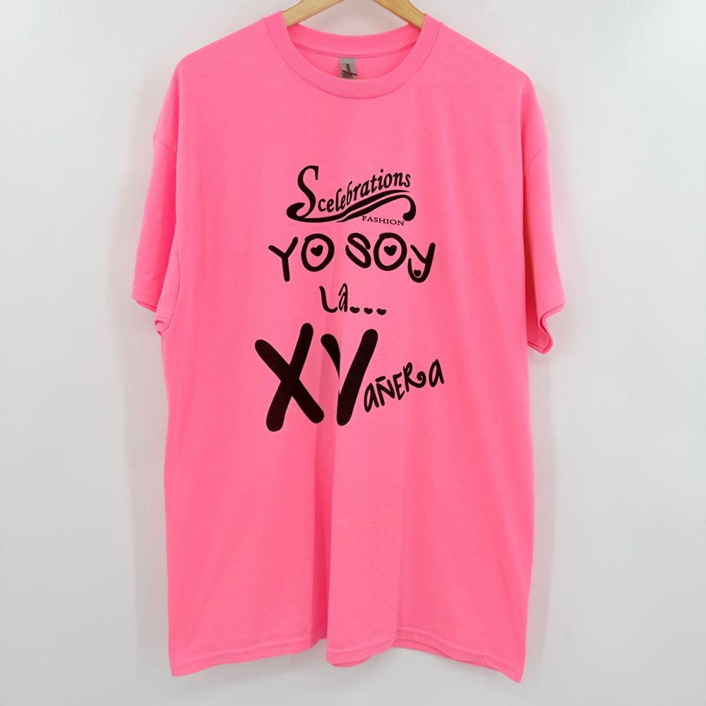 Scelebrations Yo Soy La Quinceañera Pink Graphic T-Shirt XL New‎